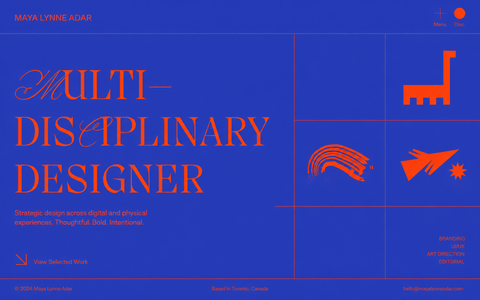 Multidisciplinary designer website